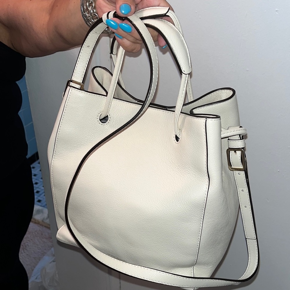 Henri Bendel Small White Satchel